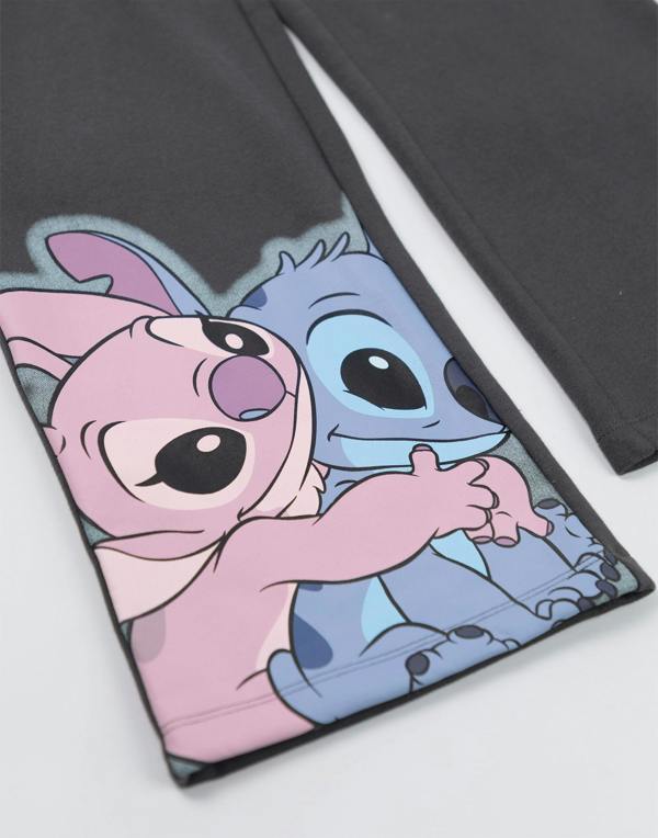 Vanilla Underground Disney Lilo & Stitch Girls Grey Stitch Sweatshirt and Joggers Set