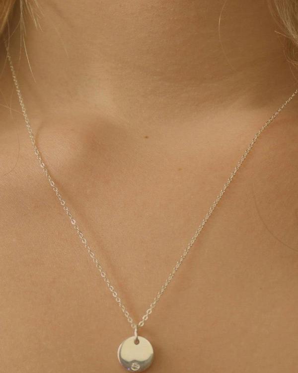 Dainty Silver Disc Necklace - Necklaces - Elk & Bloom