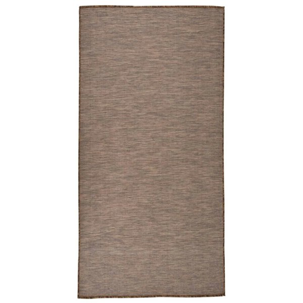 Berkfield Outdoor Flatweave Rug 100x200 cm Brown