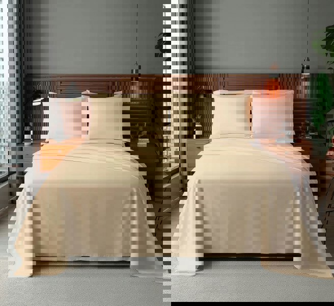 Snug City Microfibre Soft Touch Flat Sheet Plain Dyed Bed Linen