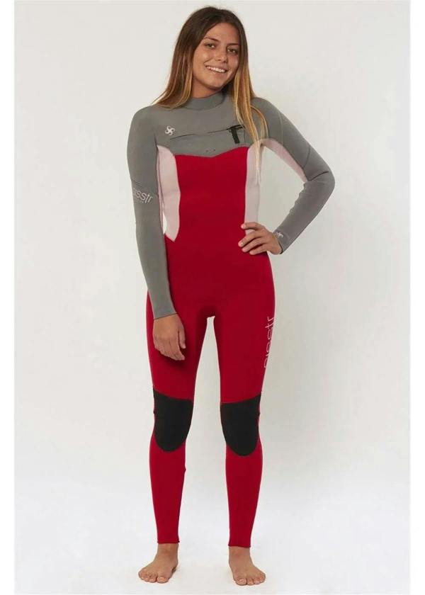Sisstrevolution 7 Seas 3/2 Chest Full Wetsuit - Red