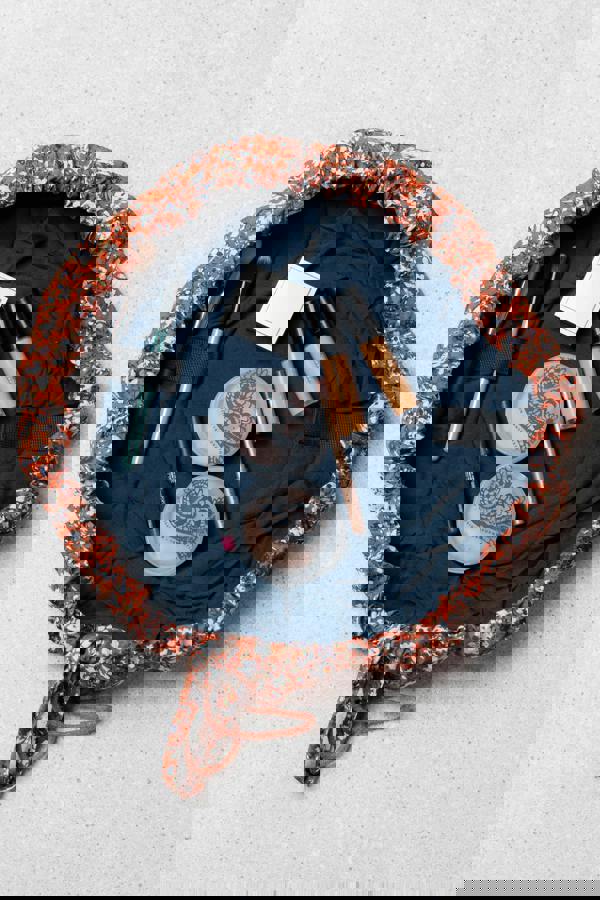 Lily & Me Connie Print Cosmetics Pouch Ginger