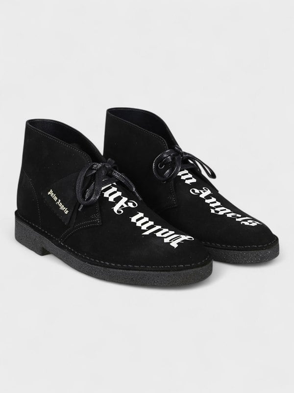 Palm Angels Clarks Originals Desert Boot Palm Angels Logo Black White