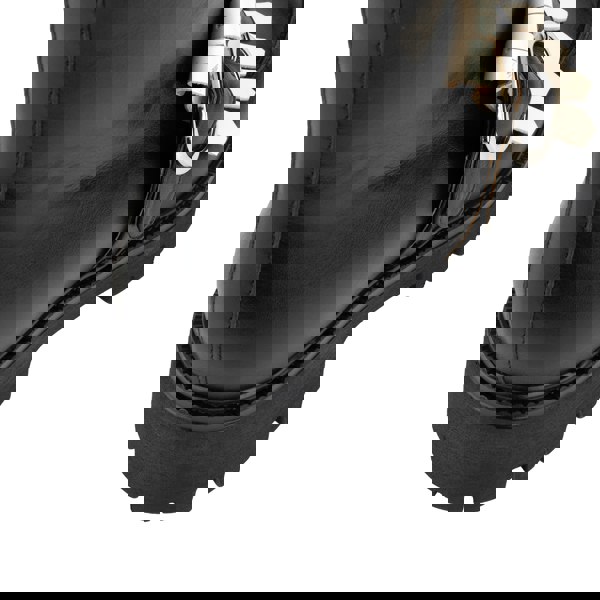 Embassy London Dominus - Black & White - Fringed Monk Strap Ankle Boot