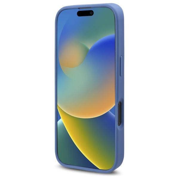 Guess 4G Flower Printed Hardcase with MagSafe for iPhone 16 Pro 6.3" Blue - GUHMP16LP4ROPEMCB