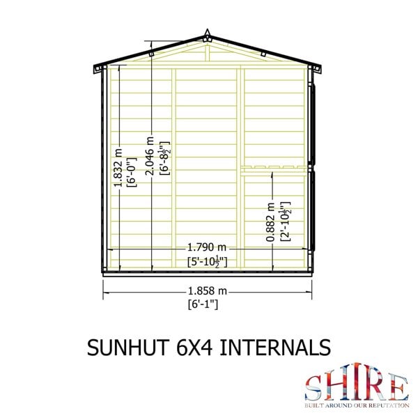 Shire Sun Hut  6x4 Potting Shed - Best Shed