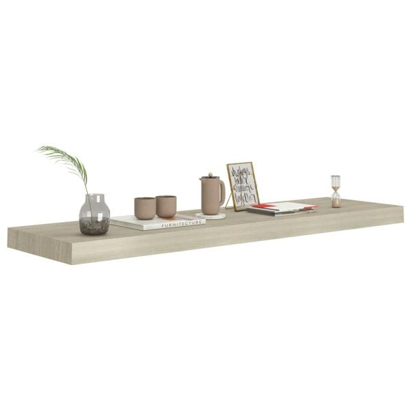 Berkfield Floating Wall Shelves 2 pcs Oak 90x23.5x3.8 cm MDF