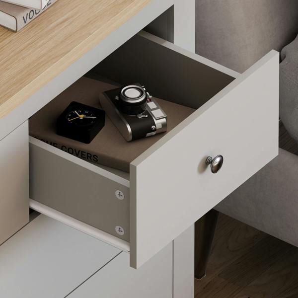 Vida Designs Arlington 3+2 Drawer Chest, Grey