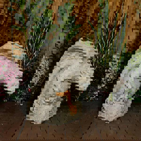 Resting Gargoyle on Ball Stone Sculpture