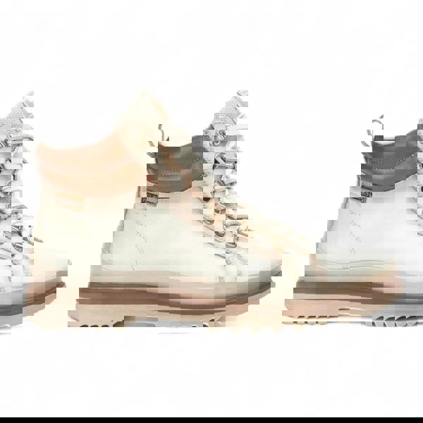 Pikolinos Vigo - Women’s Nata White Leather Ankle Trainers Boots