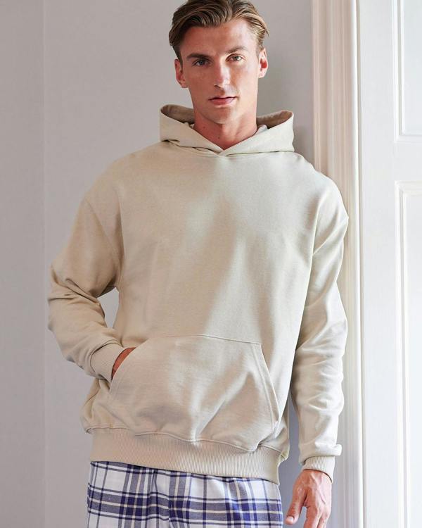 British Boxers Men's Organic Cotton Oversized Hoodie - Desert Sand