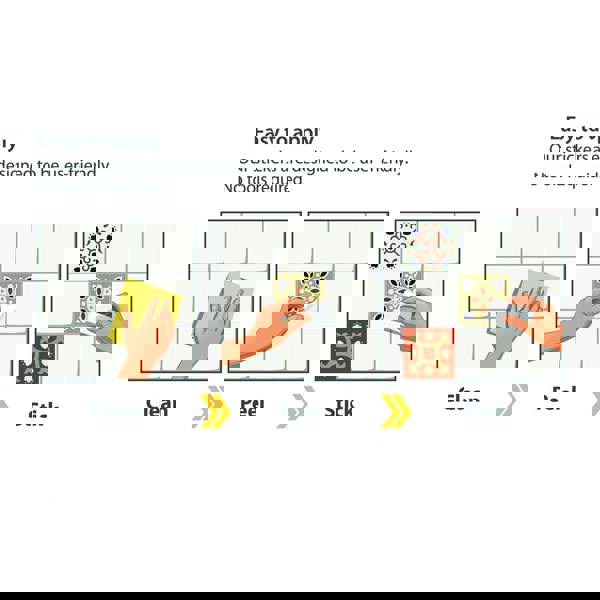 WT1564 - Bahia Burnt Orange and Beige Moroccan Wall Tile Sticker Set - 15 cm x 15 cm - 24 pcs