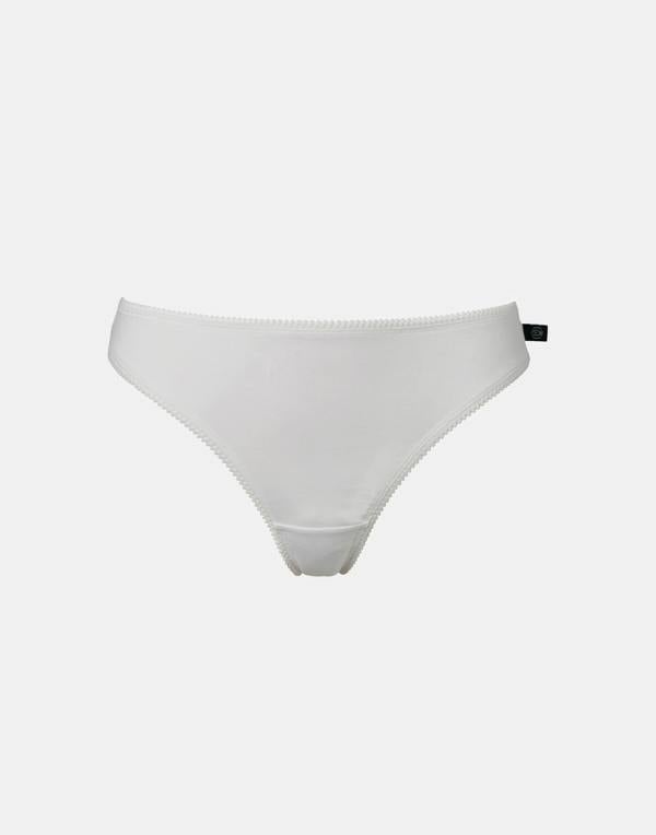 British Boxers Women's Bamboo Thong – White