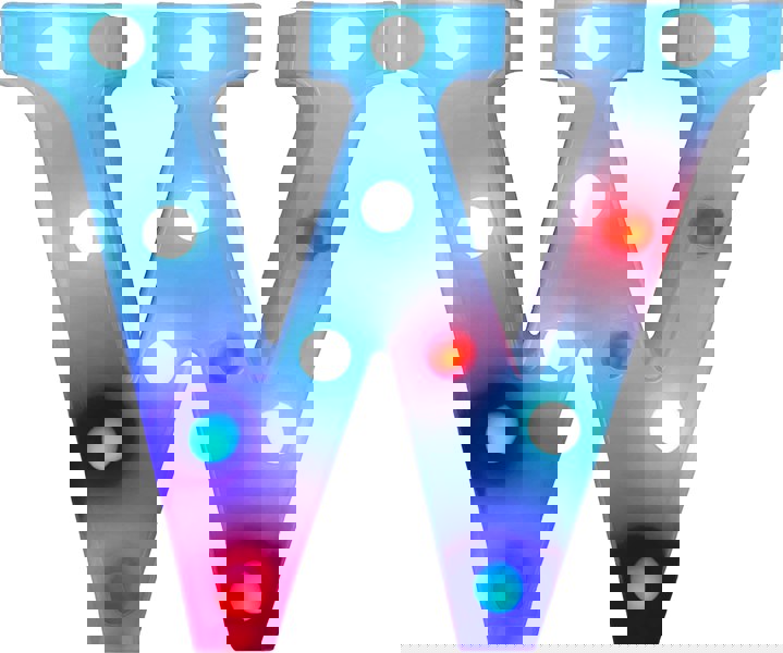 St Helens Battery Operated RGB Letter   With Remote Control Letter W