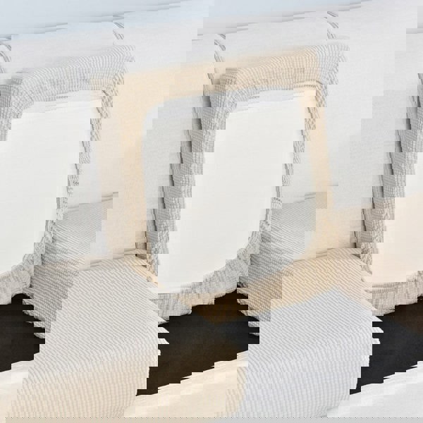 Anyhouz Anyseat Sofa Cover Beige Polyester Thick Stretchable Cushion For Living Room 1Pc Enlarge Size 160-185cmx85-105cm