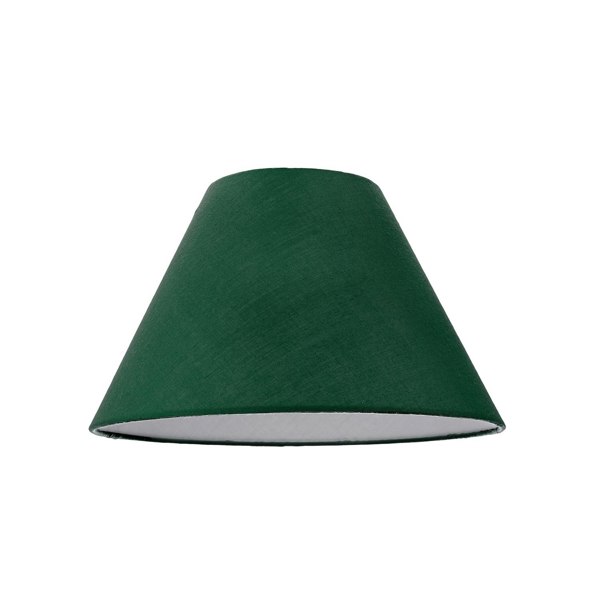 Traditional 8 Inch Forest Green Cotton Fabric Coolie Lamp Shade Image 1