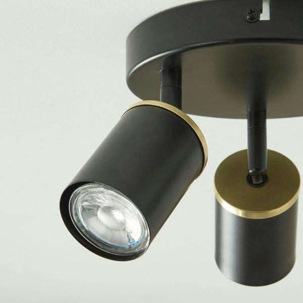 Pagazzi Lighting Talbot Matte Black 3-Spot Plate