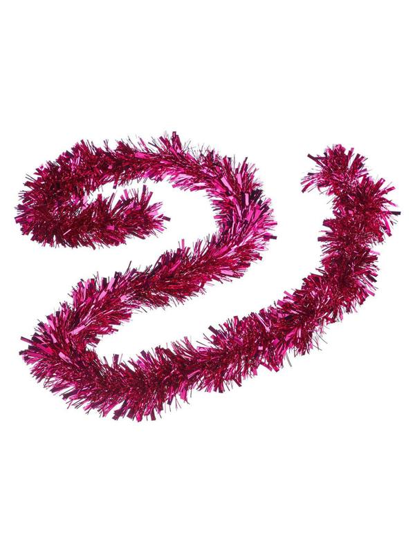 1.8m Hot Pink Christmas Tinsel Garlands, Multi-Pack PVC Decoration for Trees and Home Styling image 6
