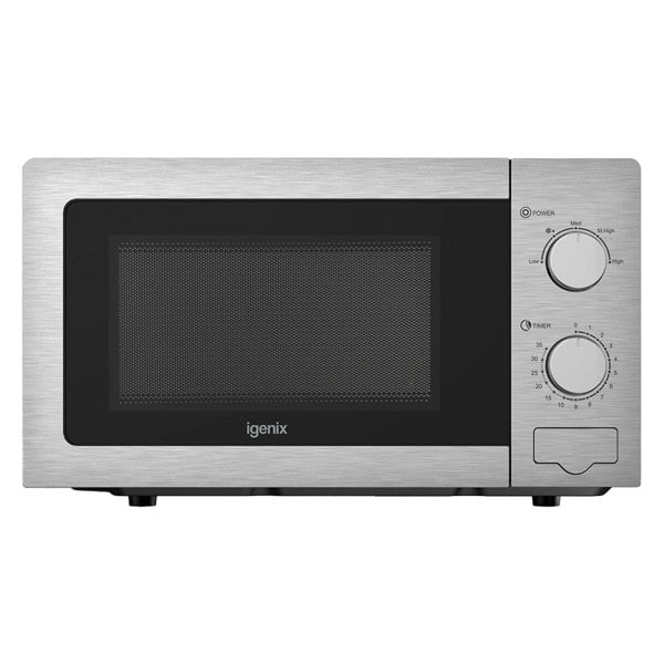 igenix Manual Microwave, 20 Litre, 5 Power Settings, 800W, Silver, IGMS08080S