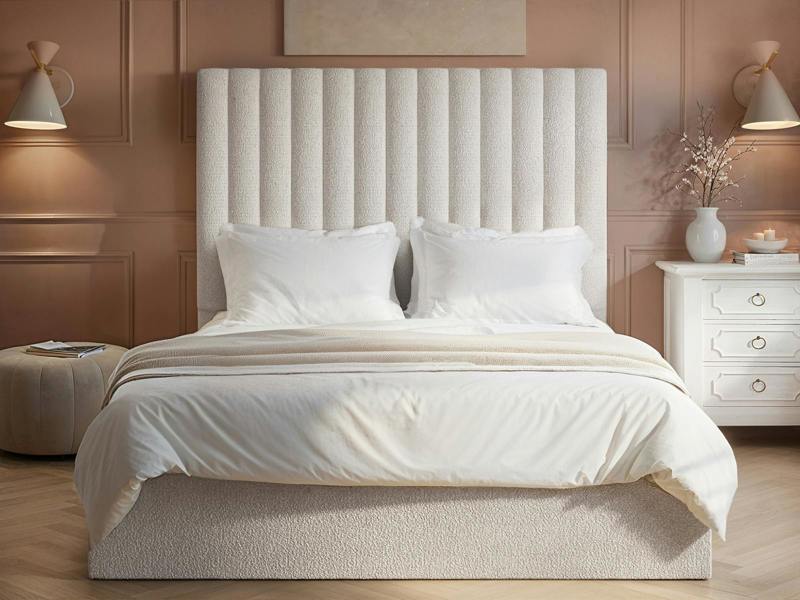 Flair Everley Boucle Ottoman Bed Cream