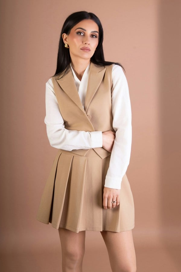 BALOU WOMENS PLEATED SKIRT