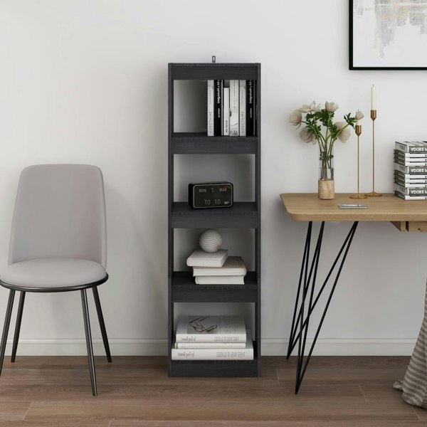 Berkfield Book Cabinet Room Divider Grey 40x30x135.5 cm Pinewood