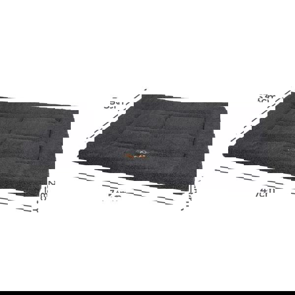 SKYLOS Dog Bed Mattress Soft Plush Pet Bed Non Slip Crate Mat M L 74x53cm Foam