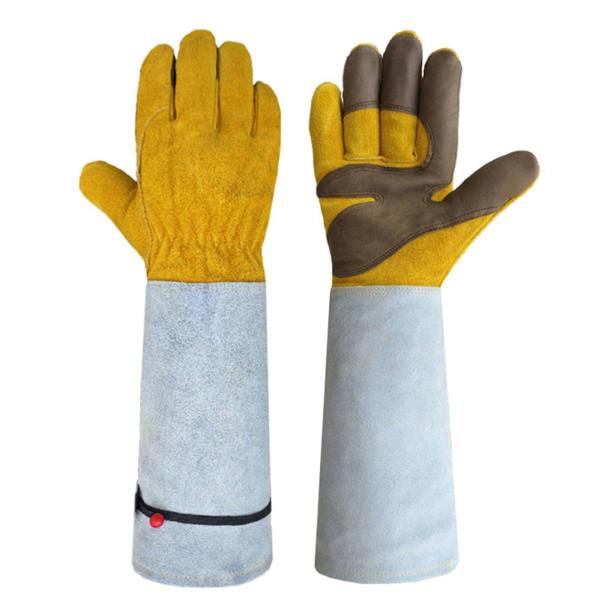 Leaper Long-sleeved Leather Gardening Gloves