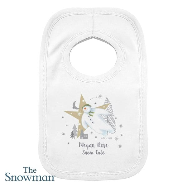 Personalised Memento Company Personalised The Snowman Magical Adventure Bib