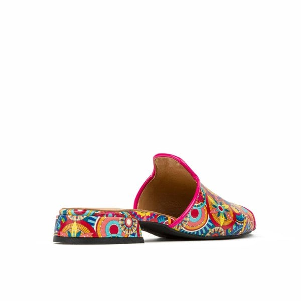 Embassy London South Beach - Signature - Women's fully leather lined flat sliders in multi colour