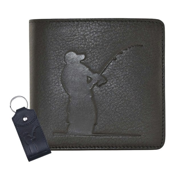 Mala Leather Leather Fishing Wallet & Keyring Gift Set