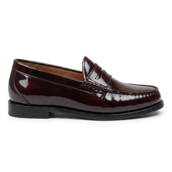 Justin Reess Joseph - Men's Burgundy Patent Leather Penny Loafers