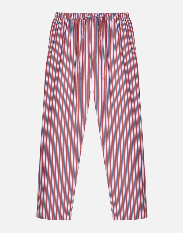 Men's Crisp Cotton Pyjama Trousers – Red York Stripe - British Boxers