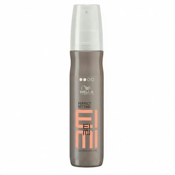 Wella EIMI Perfect Setting hair product bottle on a white background