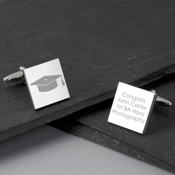 Personalised Graduation Cufflinks - close-up detail