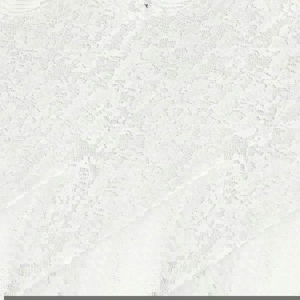 Close-up of white lace fabric texture