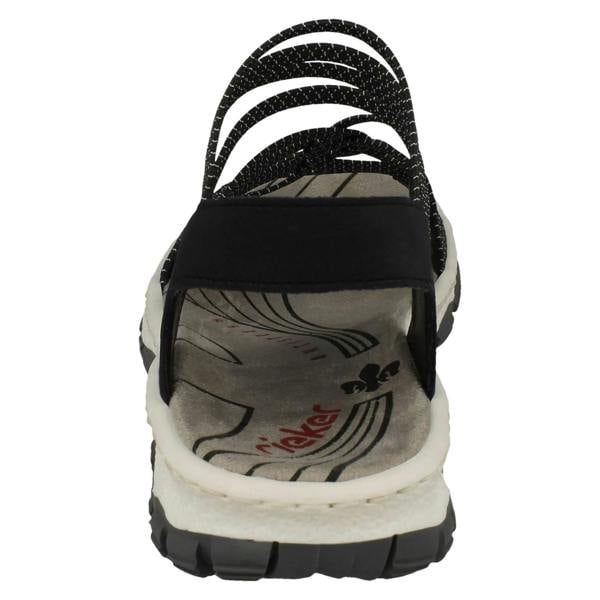 Rieker Ladies Rieker Elasticated Cross Detailed Strappy Sandals 68888