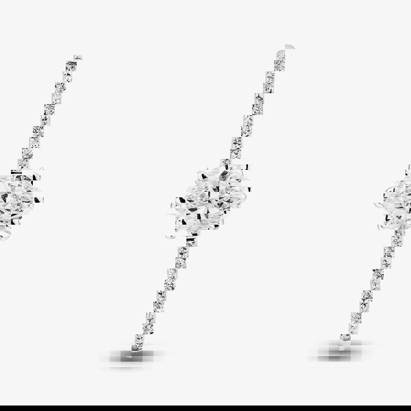 T. H. Baker 9ct White Gold 1.20ct Marquise Cut Lab Grown Diamond Shoulder Set Ring LGR47362-120SF