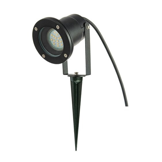 Happy Homewares Outdoor Garden 240v Spike Light in Matte Black with 50cm Cable