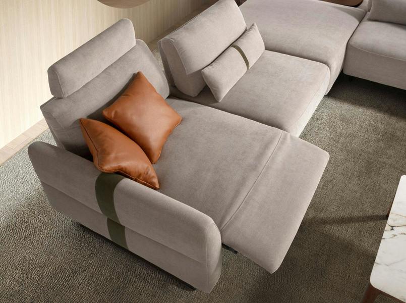 Angel Cerdá Modular corner sofa in sand fabric 6273/6274