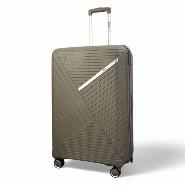 Infinity Luggage Robust PP Hard Shell 8 Wheels Luggage Travel Holiday Cabin Suitcase Set