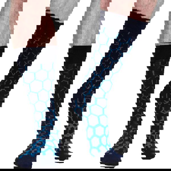 Jemsox 5-Pack Multi Hexagon Organic Cotton Mens Socks