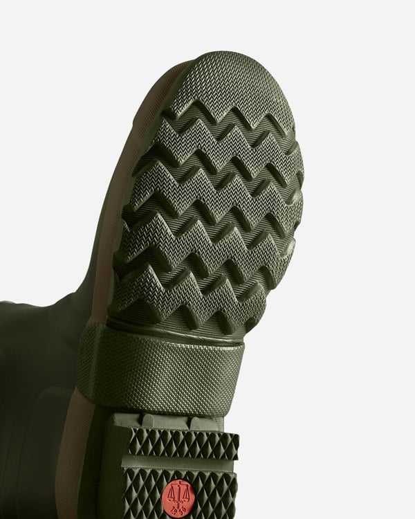 Hunter Womens Short Gardener Boot - Dark Olive/Clay