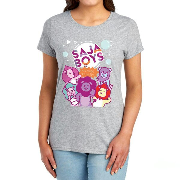 K-Pop Demon Hunters Womens/Ladies Soda Pop Saja Boys Mascot Fitted T-Shirt - Athletic Heather