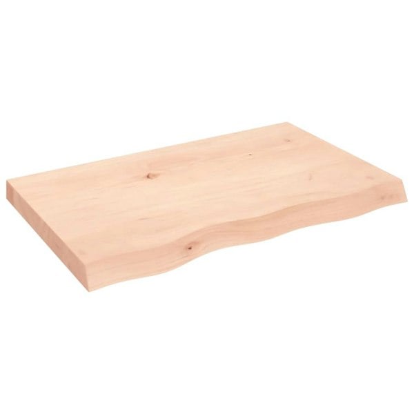 Berkfield Wall Shelf 80x50x6 cm Untreated Solid Wood Oak