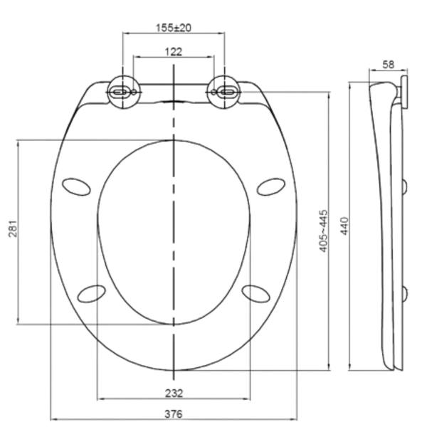 Family Seat Top Fix Slow Close Quick Release Toilet Seat