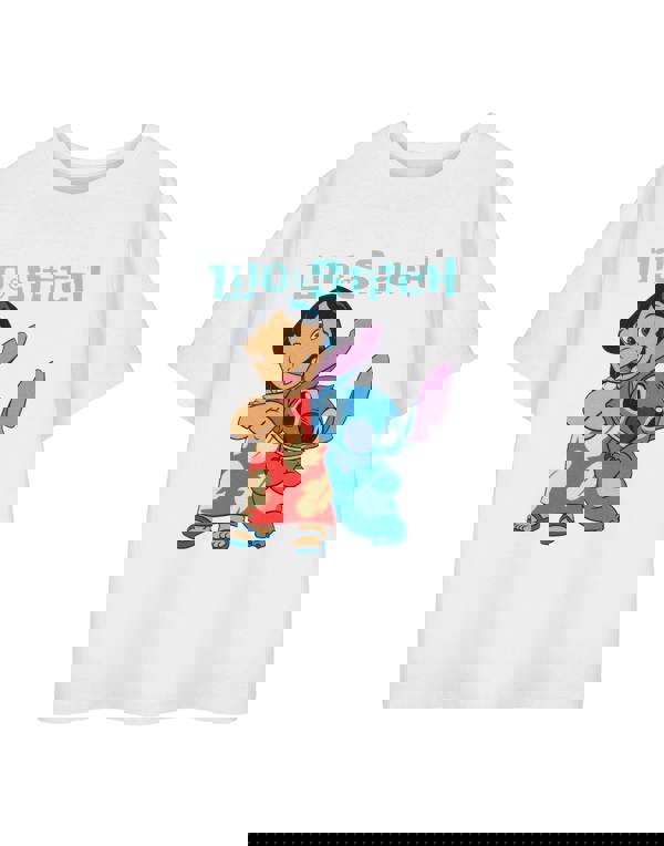 Disney Girls White Lilo & Stitch Short Sleeved T-Shirt