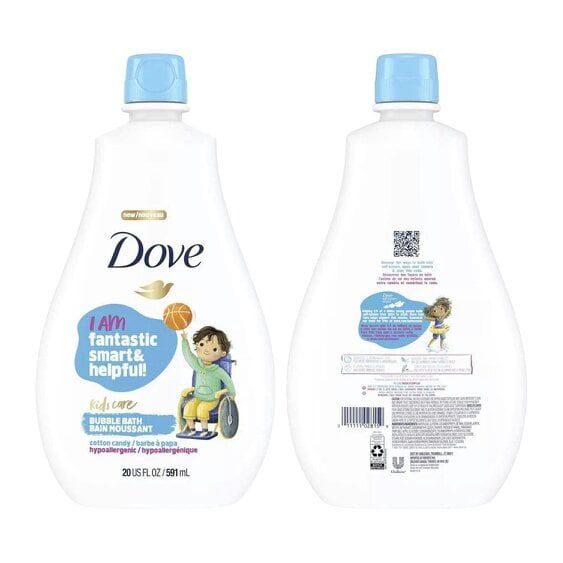 Dove Kids Care Bubble Bath Cotton Candy Hypoallergenic Skin Care 591ml