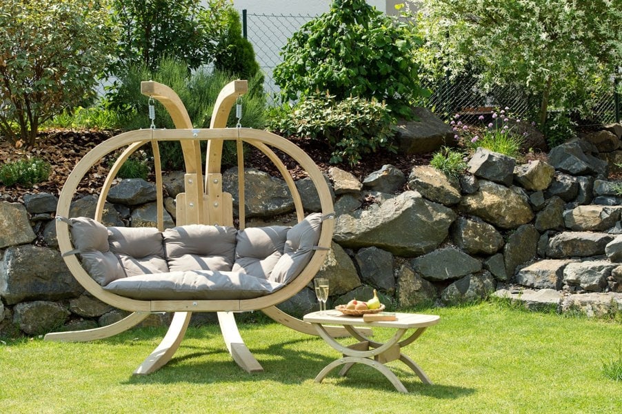 Amazonas Globo Royal Double Hanging Egg Chair - Taupe