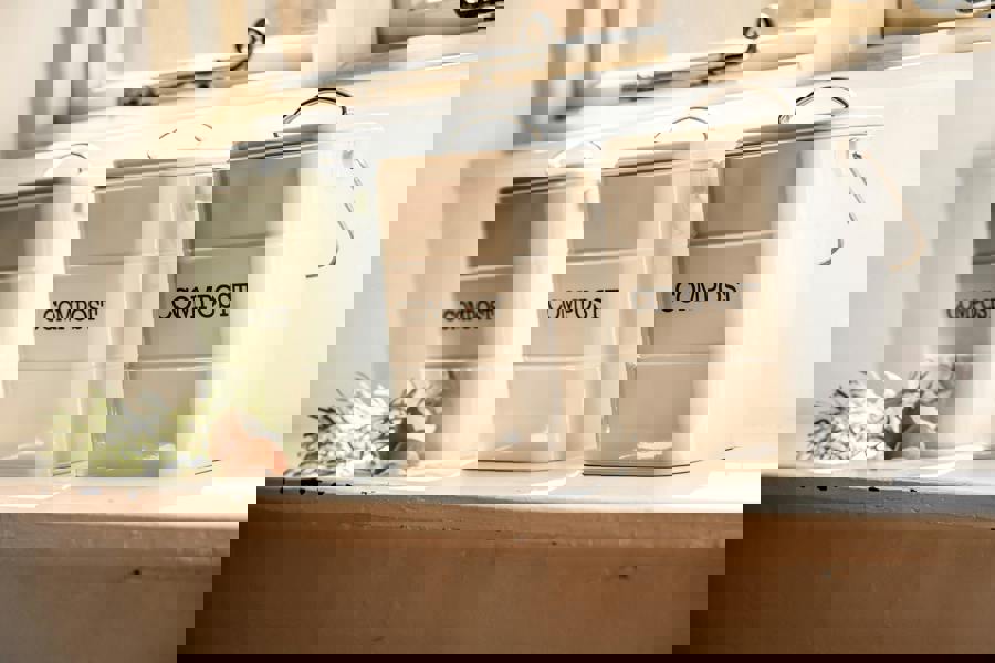 KitchenCraft Living Nostalgia French Grey Compost Bin